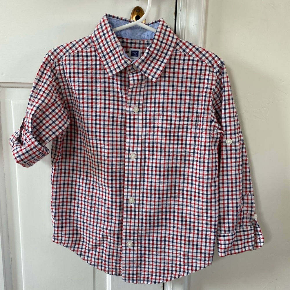 Janie and Jack Boys size 3 Button down shirt
